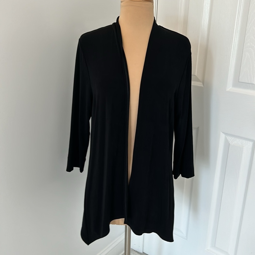 Chicos’s Travelers Back Button Jacket Black